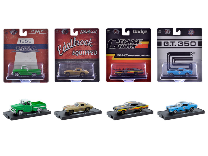 "Auto-Drivers" Set of 4 pieces in Blister Packs Release 124 Limited Edition to 7500 pieces Worldwide 1/64 Diecast Model Cars by M2 Machines-0