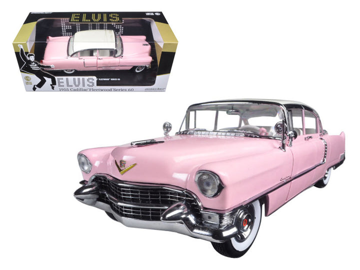 1955 Pink Cadillac Fleetwood Series 60 Special "Elvis Presley" 1/18 Diecast Model Car by Greenlight-0