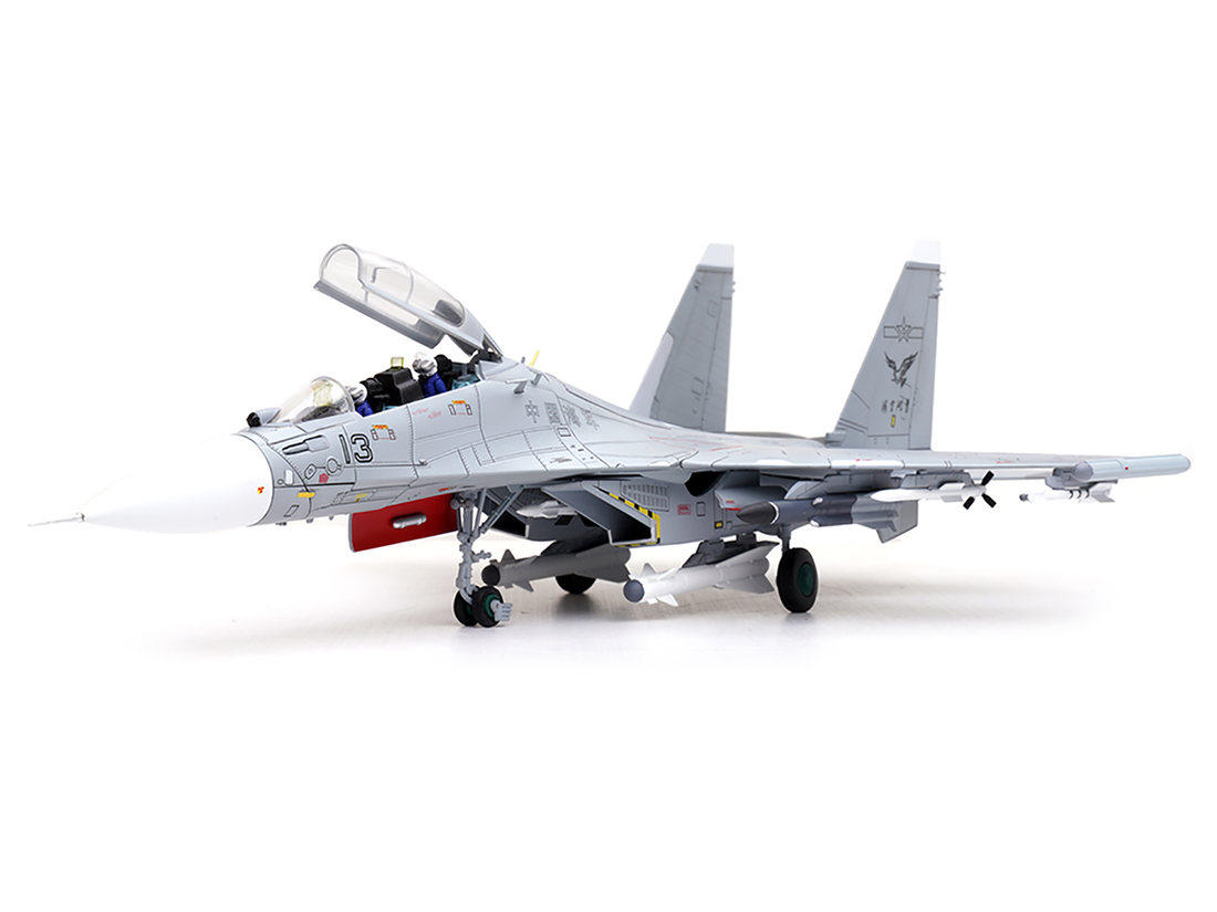 Sukhoi Su-30MKK Flanker-G Fighter Aircraft #13 "People's Liberation Army (PLA) Naval Aviation's Sea and Air Eagle Regiment" Chinese Air Force "Wing" Series 1/72 Diecast Model by Panzerkampf-2