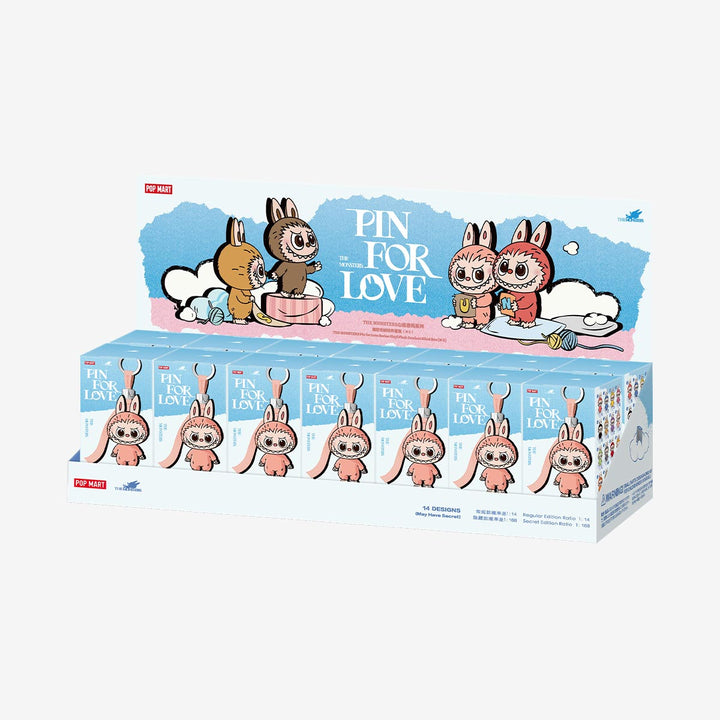 Pop Mart Labubu Pin for Love Series Blind Box (N-Z) Blue 2