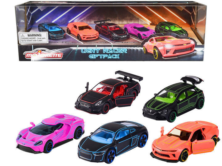 Light Racer Giftpack (2023) 5 Piece Set 1/64 Diecast Model Cars by Majorette-0