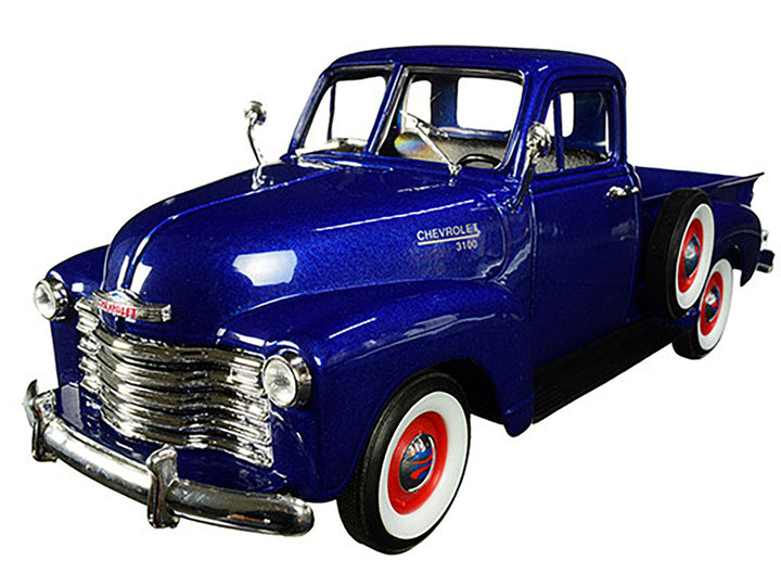 1953 Chevrolet 3100 Pickup Truck Blue 1/24-1/27 Diecast Model Car by Welly-1