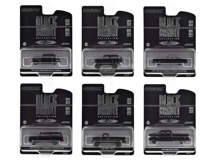"Black Bandit" 6 piece Set Series 29 1/64 Diecast Model Cars by Greenlight-0