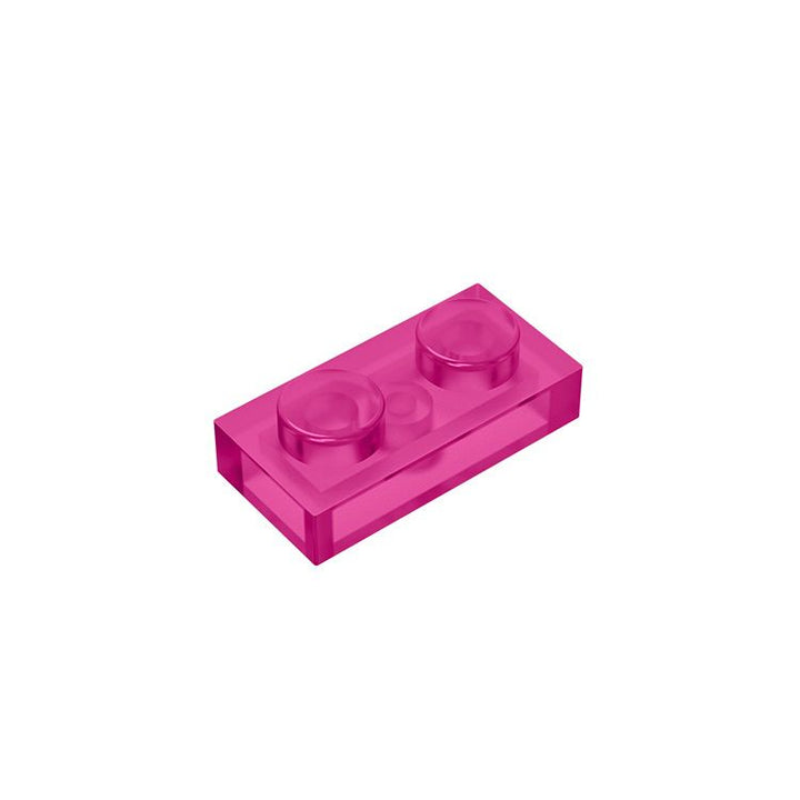 1x2 Transparent Plate Brick 3023 - Quantity of 50 – Choose Color – LEGO® Compatible Bulk Lot 2