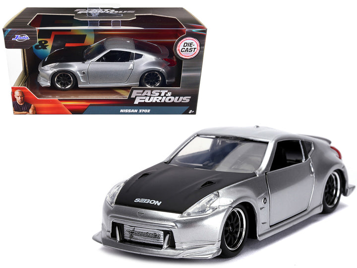 Nissan 370Z Silver with Black Hood "Fast & Furious" Series 1/32 Diecast Model Car by Jada-0
