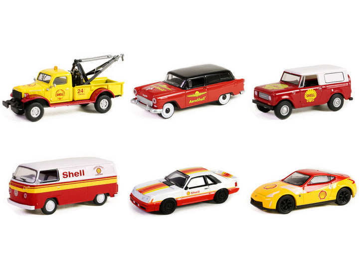 "Shell Oil Special Edition" Series 2 Set of 6 pieces 1/64 Diecast Model Cars by Greenlight-0
