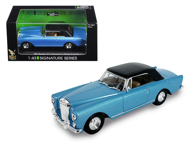 1961 Bentley Continental S2 Park Ward Blue 1/43 Diecast Model Car by Road Signature-0