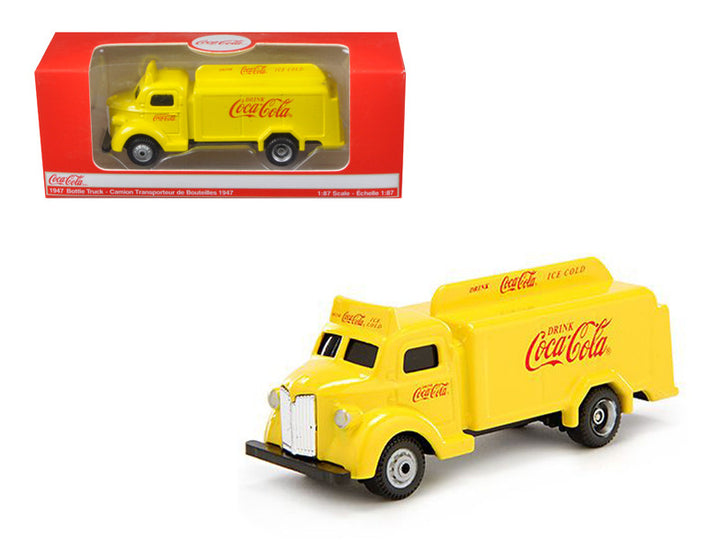 1947 Coca Cola Delivery Bottle Truck Yellow 1/87 Diecast Model by Motorcity Classics-0