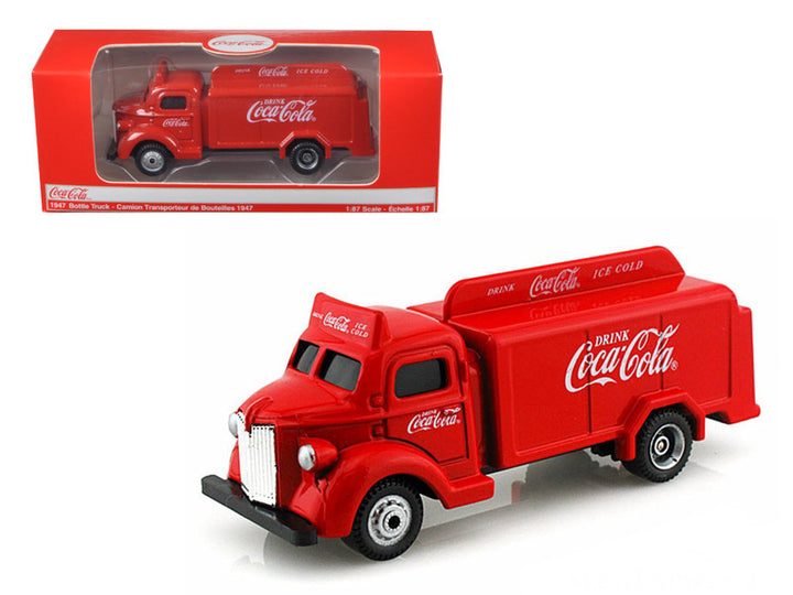 1947 Coca Cola Delivery Bottle Truck Red 1/87 Diecast Model by Motorcity Classics-0