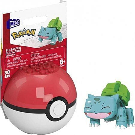Mega Pokemon Bulbasaur figure with packaging on a white background