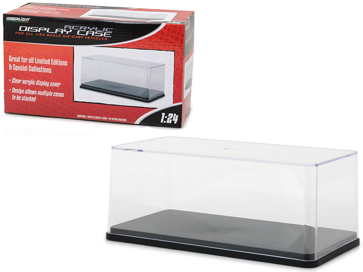 Collectible Display Show Case with Black Plastic Base for 1/24 Scale Models by Greenlight-0