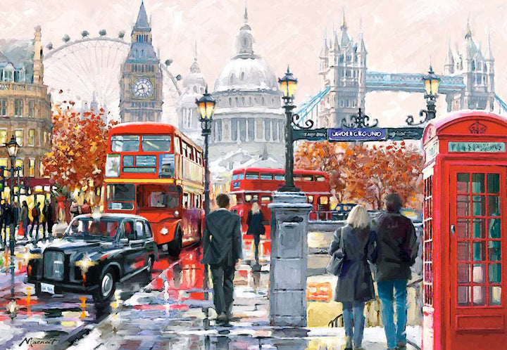 1000 Piece Jigsaw Puzzle, London Collage, Colorful Puzzle of the UK, London puzzle, European Puzzle, Adult Puzzle, Castorland C-103140-2 2
