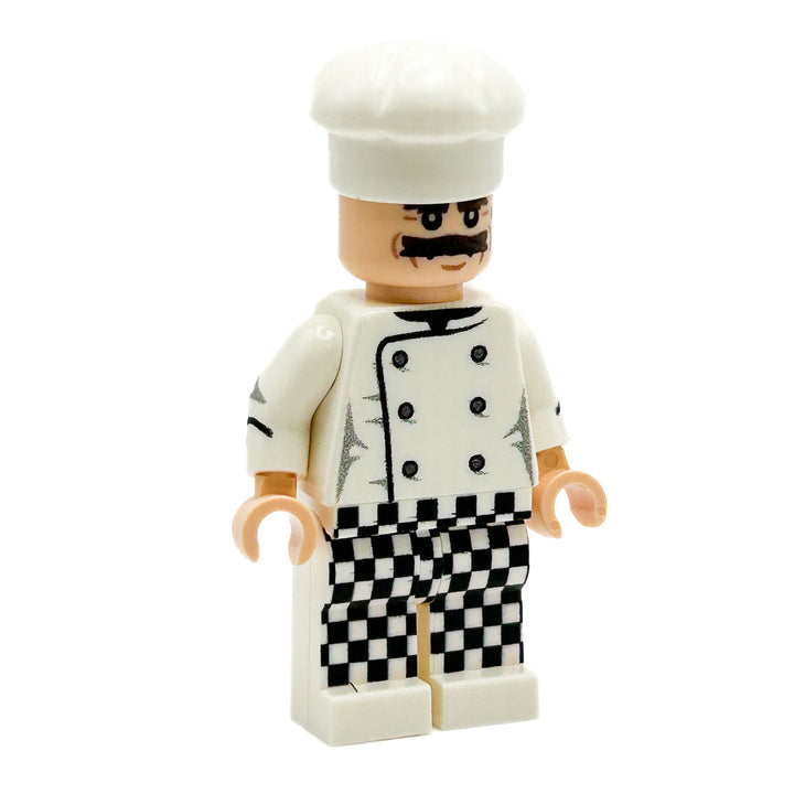 Chef (Male w/ Mustache) Minifig - B3 Customs