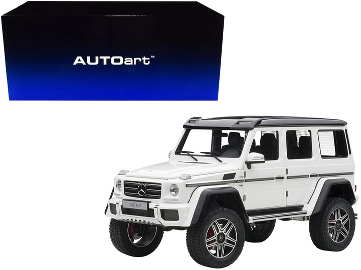 Mercedes Benz G500 4X4 2 Gloss White 1/18 Model Car by Autoart-0