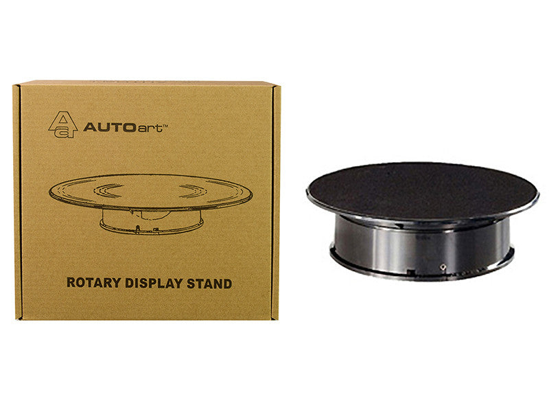 Rotary Display Turntable Stand Small 8 Inches with Black Top for 1/64, 1/43, 1/32, 1/24 Scale Models by Autoart-0
