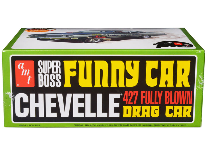 Skill 2 Model Kit 1965 Chevrolet Chevelle AWB Funny Car "Time Machine" 1/25 Scale Model by AMT-1