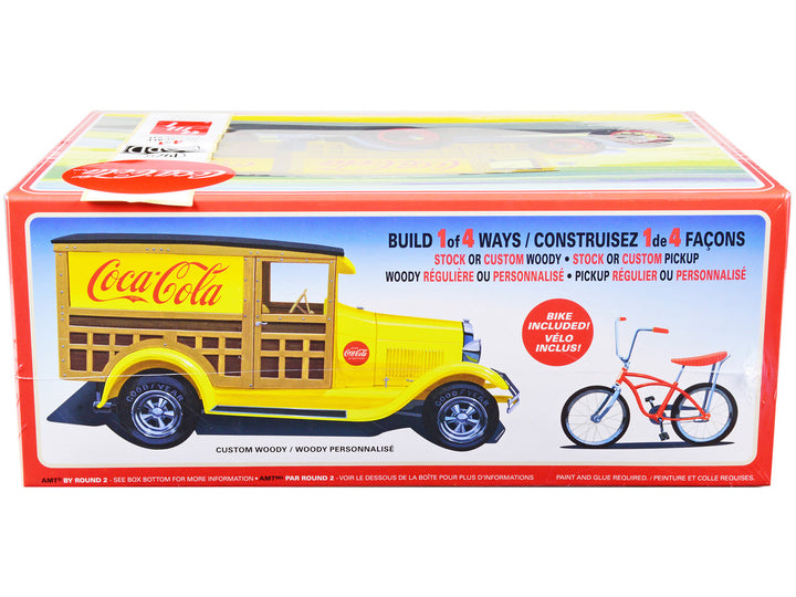 1929 Ford Woody/Pickup 4-in-1 Kit "Coca-Cola" 1/25 Scale Skill 3 Model Kit Car by AMT 2