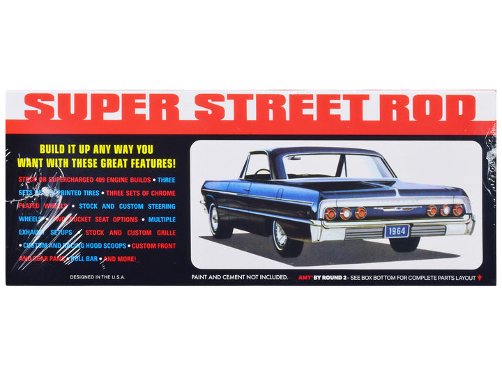 Skill 2 Model Kit 1964 Chevrolet Impala "Super Street Rod" 3-in-1 Kit 1/25 Scale Model by AMT-1