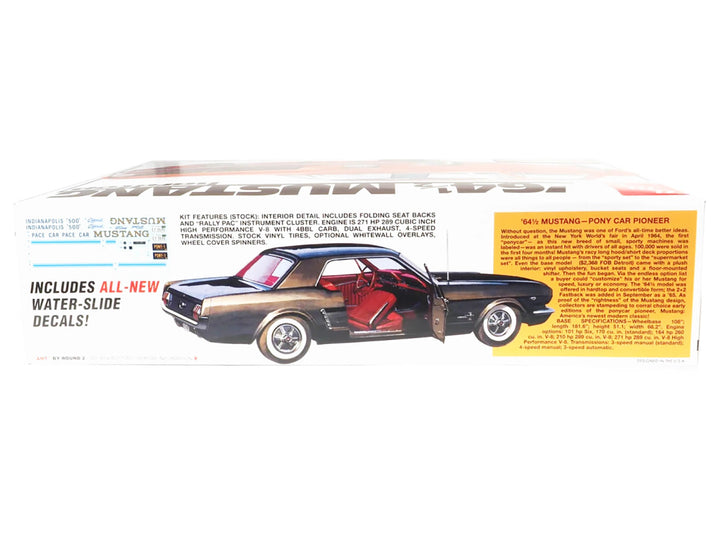 Skill 3 Model Kit 1964 1/2 Ford Mustang Coupe 60th Anniversary 1/16 Scale Model by AMT-1
