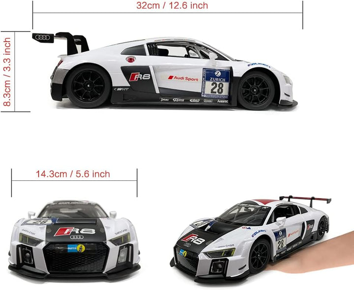 Audi R8 LMS (White) 1:14 Scale Remote Control Car by Rastar RAS75300W 2