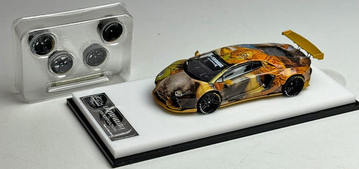 Lamborghini Aventador LP700-4,LB1.0 Modified - Tiger Livery 1:64 Scale Diecast Model by King Model