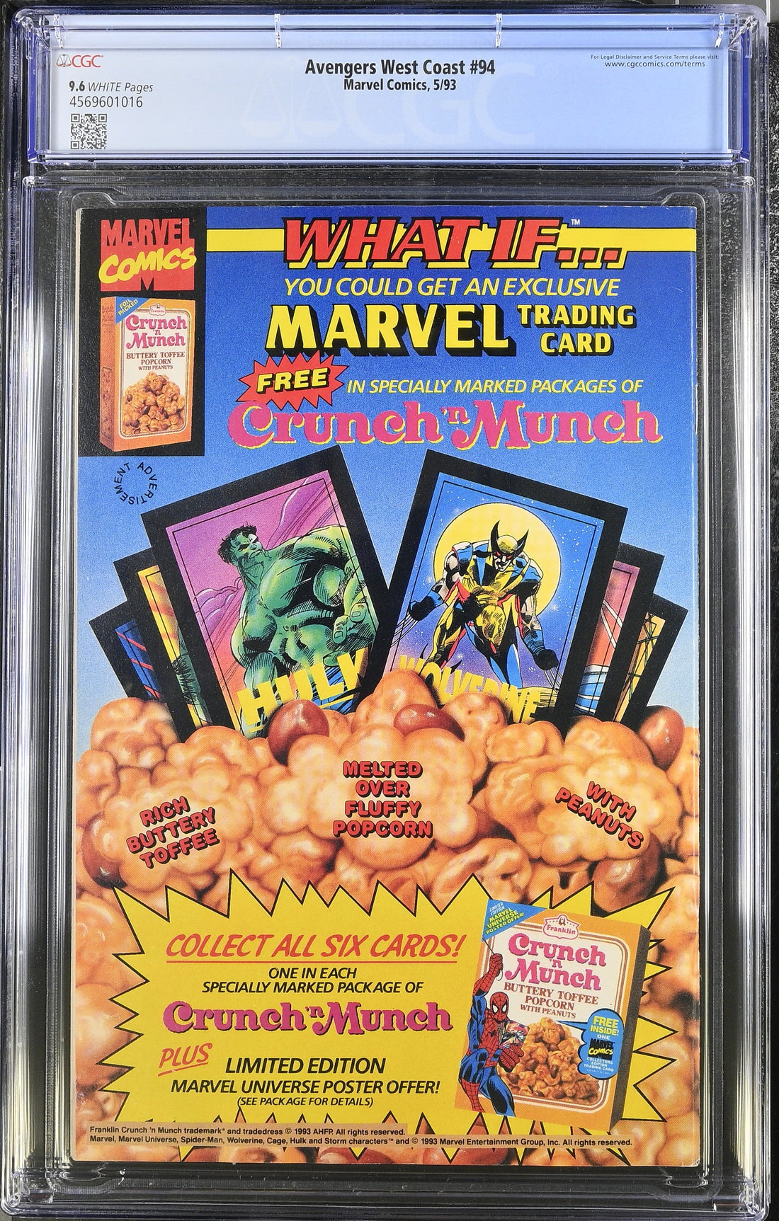 Avengers West Coast #94 (5/93) Graded CGC 9.6 2