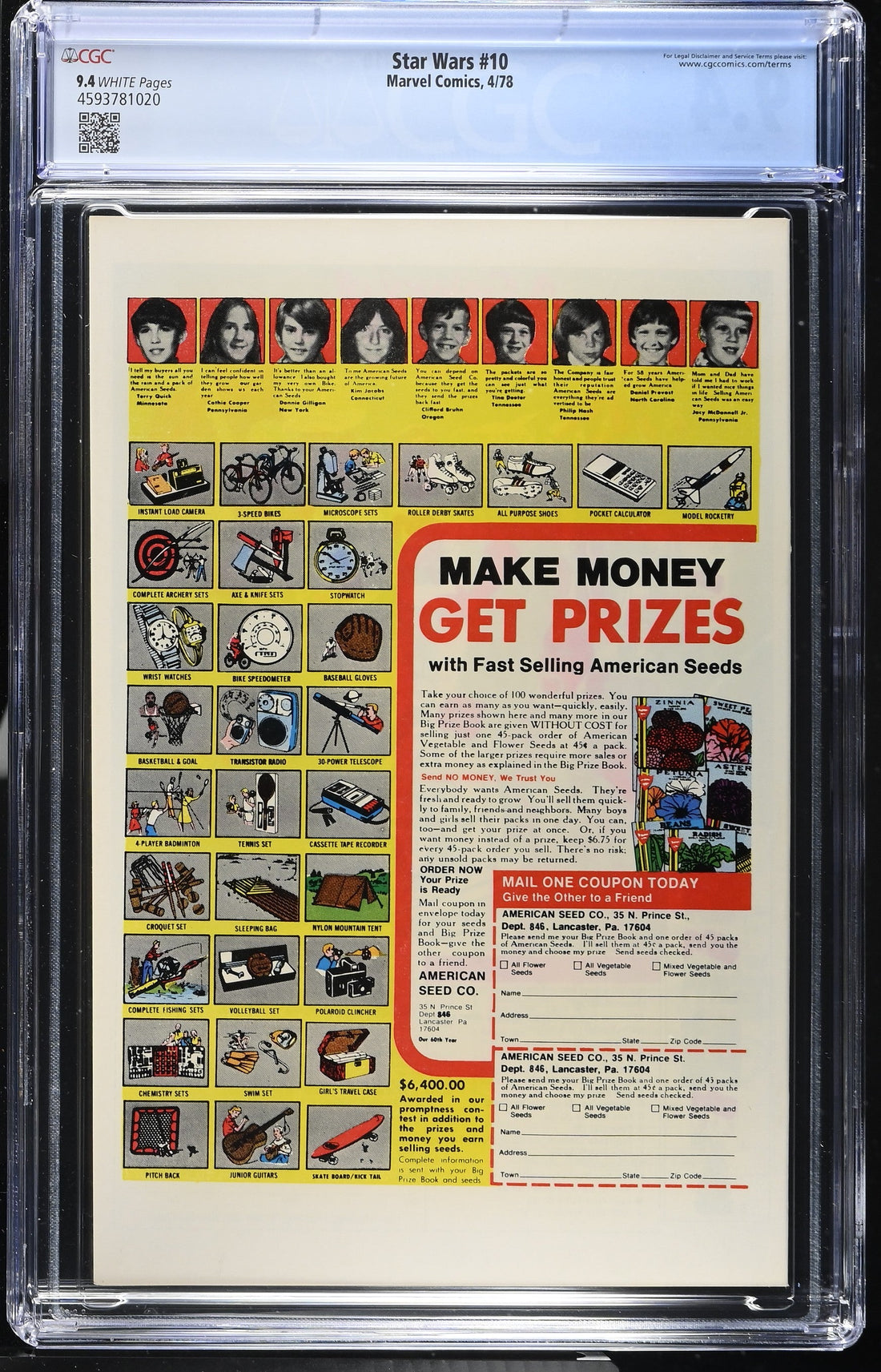 Star Wars #10 (4/78) Graded CGC 9.4 2