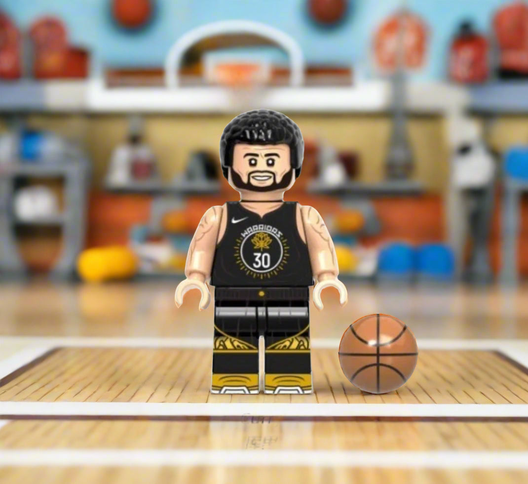 Stephen Curry Black Uniform Custom Basketball Minifigure for Lego