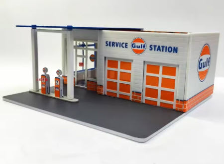 Gulf Vintage Gas Station Diorama 1:64 by Greenlight