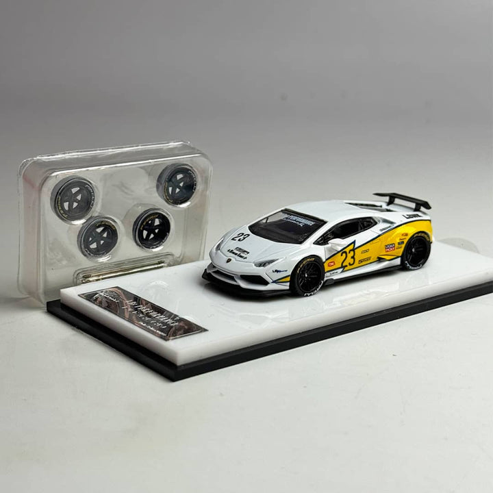 Lamborghini Huracan LP610, LB1.0 Modified Flash #23 1:64 Scale Diecast Model by King Model