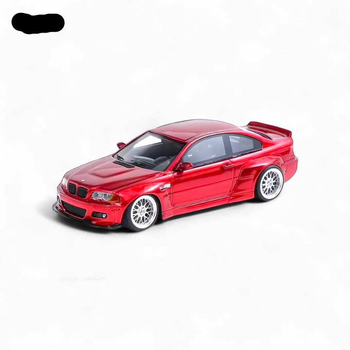 BMW M3 E46 Widebody Pandem in Metallic Red Resin 1:64 by FLAME