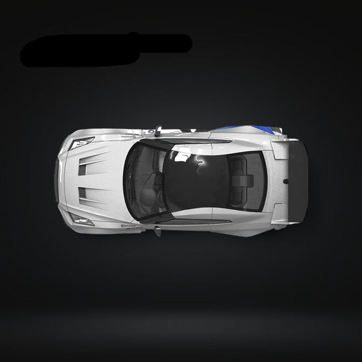 Nissan Skyline GT-R R35 FNF Silver Blue Ordinary 1:64 by TimeMicro 2