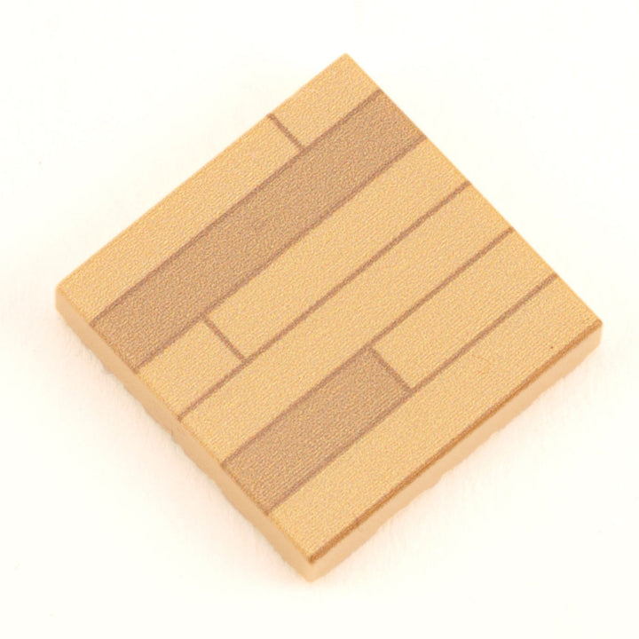 B3 Customs Light Hardwood Tile Part Pack (20 Tiles) made with LEGO parts 2