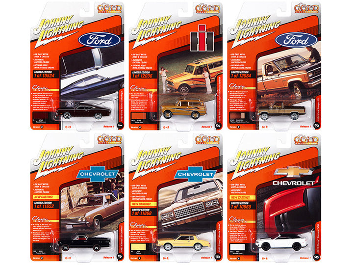 "Classic Gold Collection" 2022 Set B of 6 Cars Release 1 1/64 Diecast Model Cars by Johnny Lightning-0