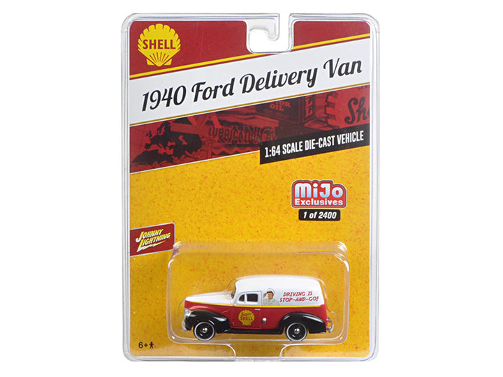 1940 Ford Delivery Van "Shell" 1/64 Diecast Model Car by Johnny Lightning-0