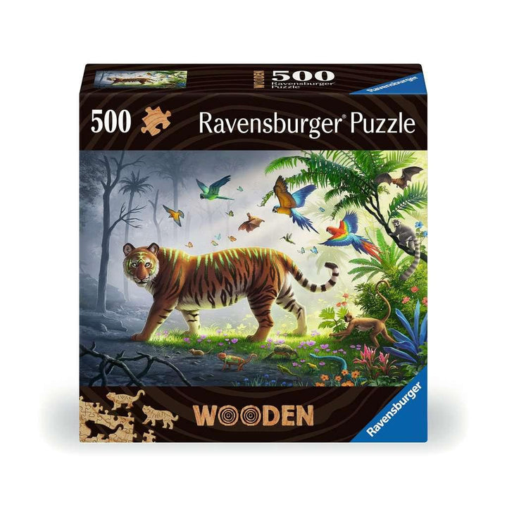 Jungle Tiger 500 Piece Wood Jigsaw Puzzle Ravensburger
