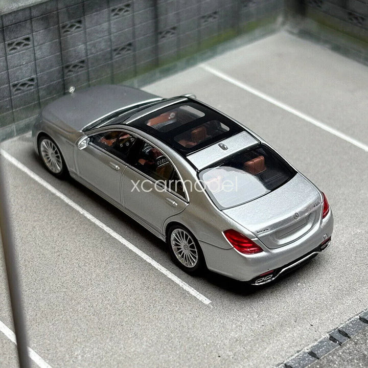 Mercedes-Benz S65 W222 Silver 1:64 Scale Diecast by King Model 2