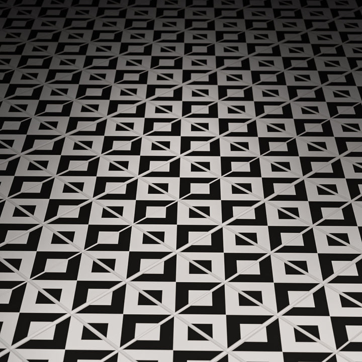 Black & White Kitchen / Diner Flooring - B3 Customs® Printed 2x2 Tile 2