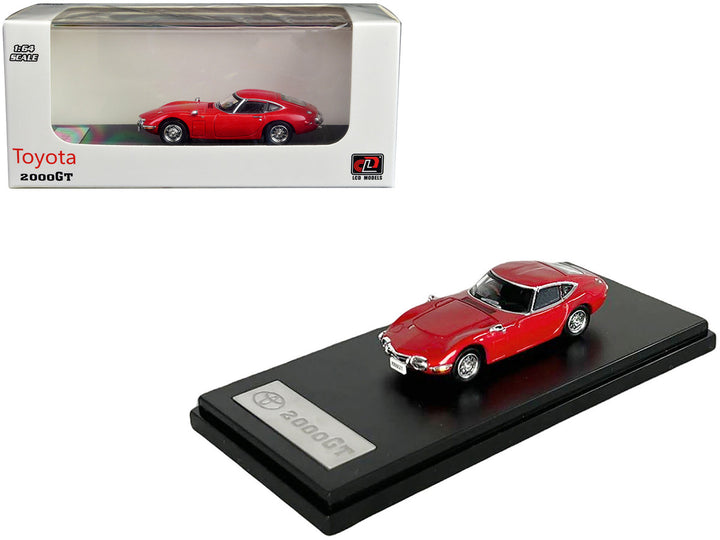 Toyota 2000GT RHD (Right Hand Drive) Red 1/64 Diecast Model Car by LCD Models-0