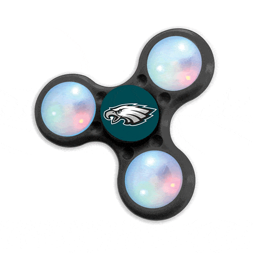 LED Light Up NFL Philadelphia Eagles Multicolor Tri EDC Fidget Spinner-0