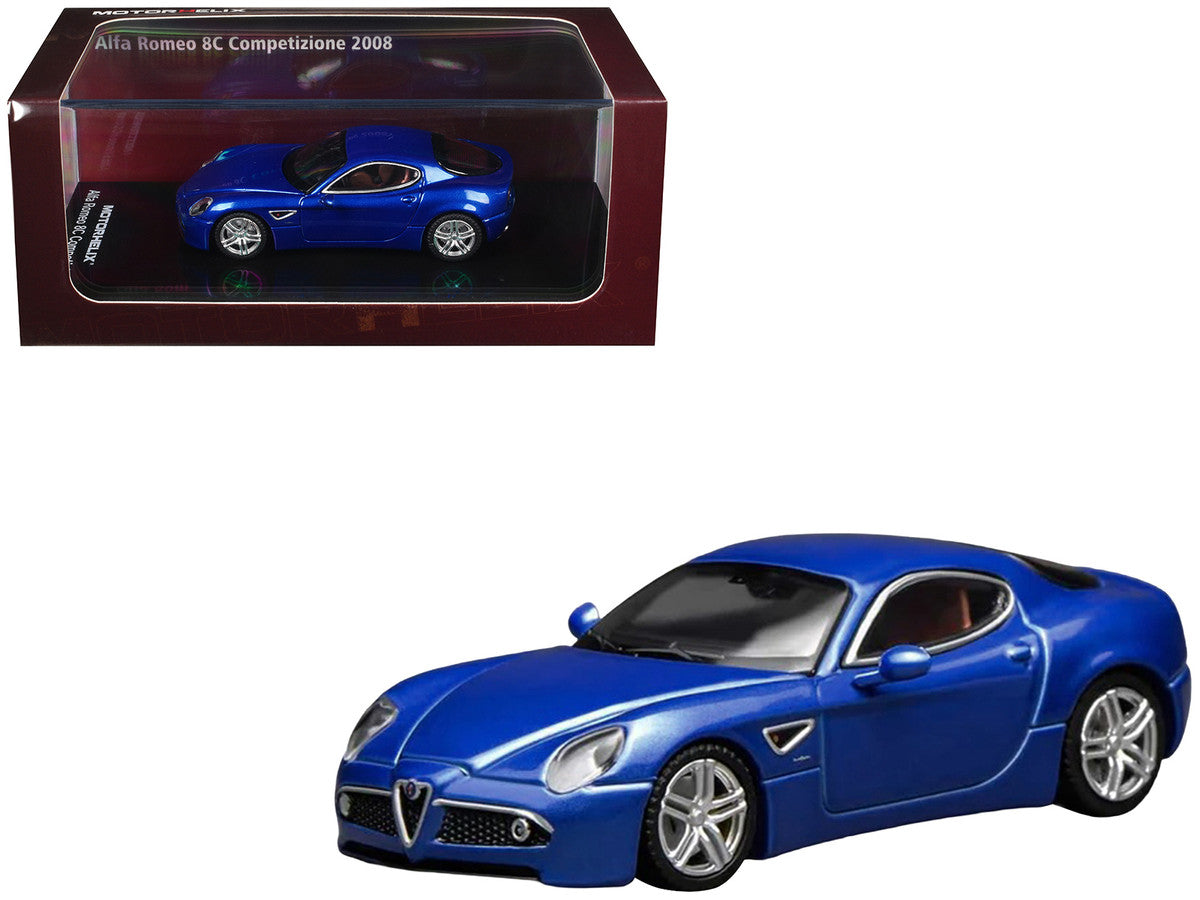 Alfa Romeo 2008 8C Competizione Blue Metallic 1/64 Diecast Model