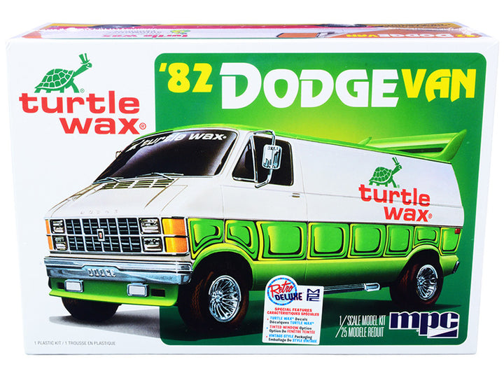 Skill 2 Model Kit 1982 Dodge Van Custom "Turtle Wax" 2-in-1 Kit 1/25 Scale Model by MPC-0