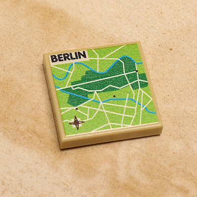 B3 Customs® Berlin, Germany Map (2x2 Tile) for Lego