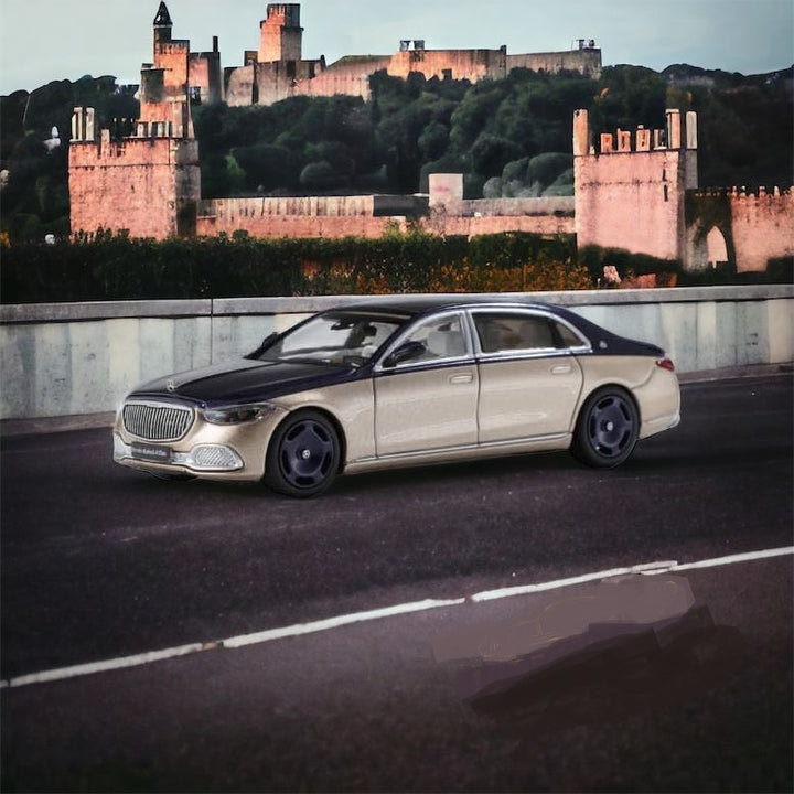 Mercedes-Benz 2021 Maybach W223 Blue-Gold 2-Tone Licensed Product 1:64 by AR Box