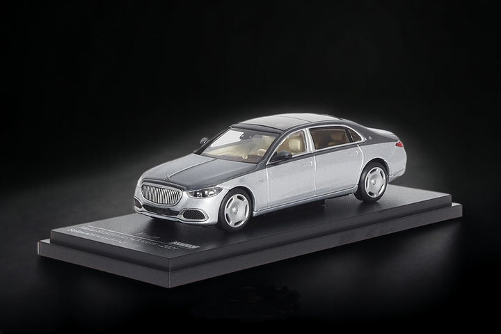 Mercedes-Benz 2021 Maybach W223 Grey/ Hightech Silver 2-Tone 1:64 by AR BOX