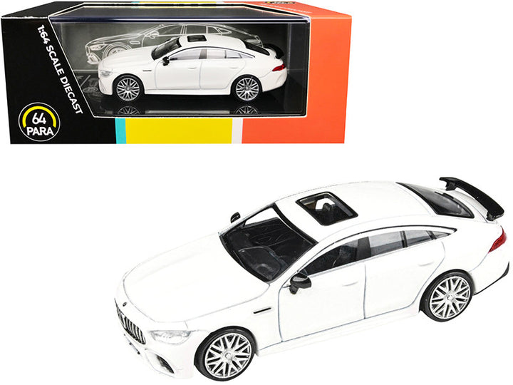 Mercedes-AMG GT 63 S with Sunroof Diamond White 1/64 Diecast Model Car by Paragon-0