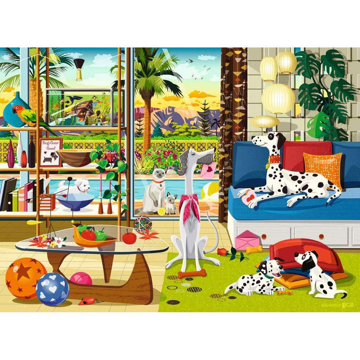 Pets of Palm Springs 500 Piece Jigsaw Puzzle Ravensburger 2