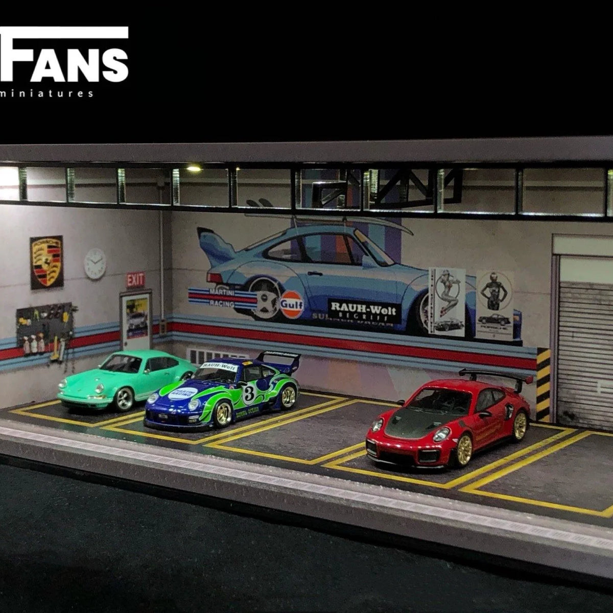 Porsche RWB Theme Garage Diorama 1:64 | G-Fans – Big Boy Toys