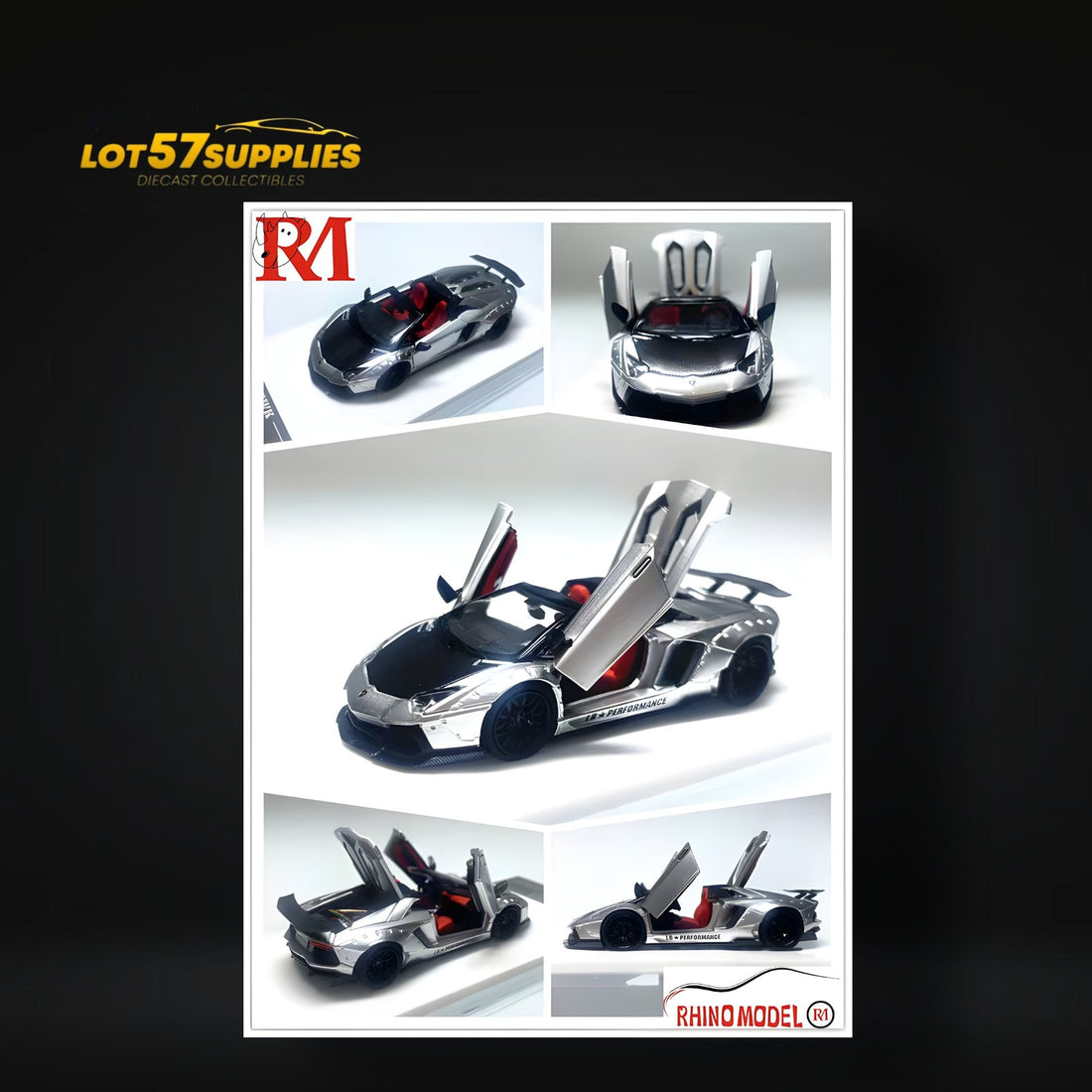 Lamborghini LP700-4 - Roadster LBWK in Silver 1:64 by Rhino Model
