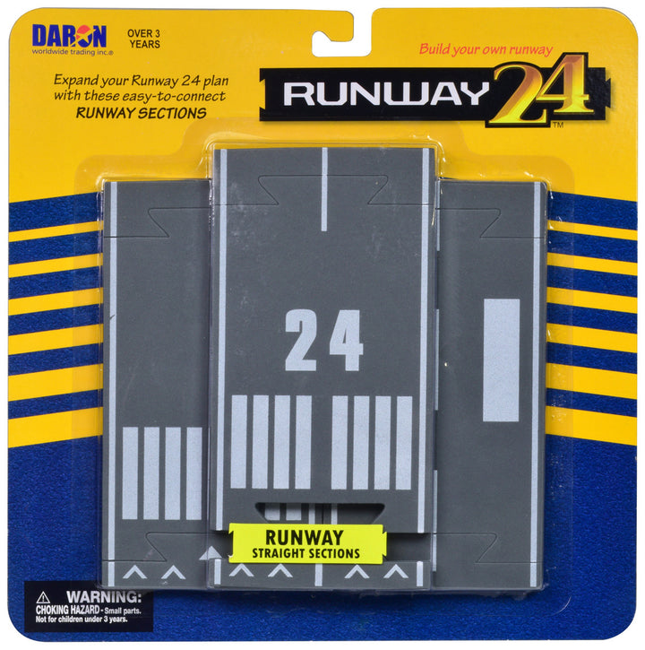 Runway Straight Sections 3 Piece Set for Diecast Models by Runway24-0